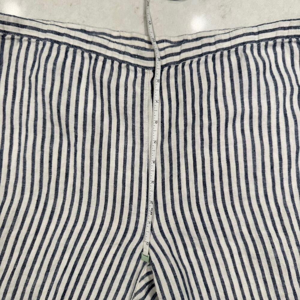 Chico’s Blue & White Striped 100% Linen Coastal Pants Chico's Size 0 Beach - Picture 6 of 16